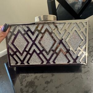 Charming Charlie Glitter Metal Clutch